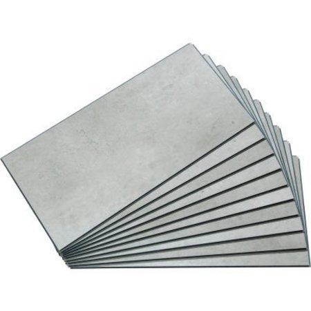 ACOUSTIC CEILING PRODUCTS Palisade 23.2"L x 11.1"W Vinyl Wall Tile, Frost Nickel, 10 Pack 53502
